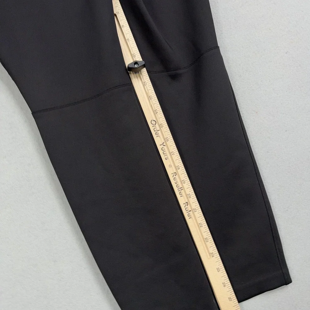 Elie Tahari Leggings Womens Medium Black Mid Rise Ankle Knit Side Stripe Stretch - Picture 9 of 12